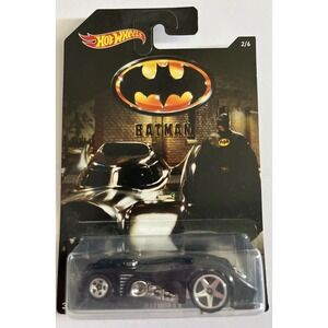 Hot Wheels Batman Batmobile‎ 2/6 Black Diecast Car Collectible 2014 DFK69